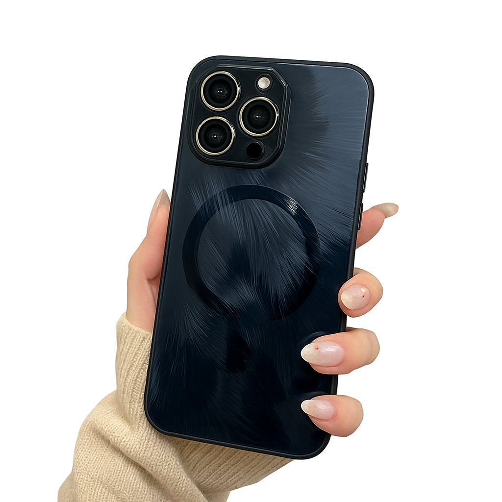Husa de Protectie Pentru iPhone  MagSafe, model cu efect 3D tip Pana, design elegant si protectie completa inclusiv Lentile impotriva socurilor si zgarieturilor