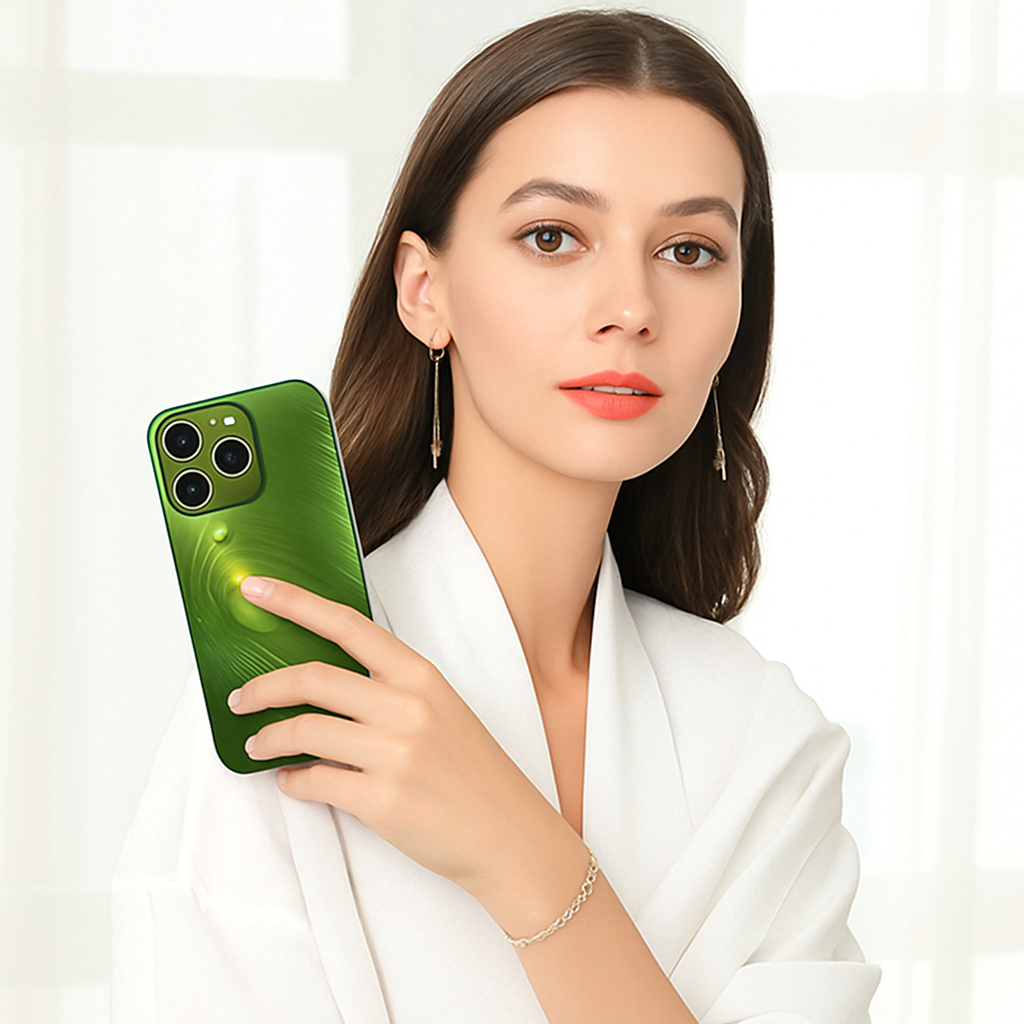Husa de Protectie Pentru iPhone  MagSafe, model cu efect 3D tip Pana, design elegant si protectie completa inclusiv Lentile impotriva socurilor si zgarieturilor