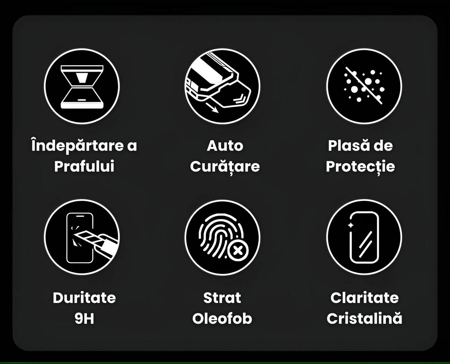 Set 2 x Folie Privacy Glass sau Transparenta Fara Margini Negre Pentru Iphone/Samsung, Sticla Securizata, Ez Fit instalare usoara cu EASYAPP pentru indepartarea prafului, SLSpeed, Anti-zgarieturi, Anti-amprenta, Anti-explozie, Anti-soc