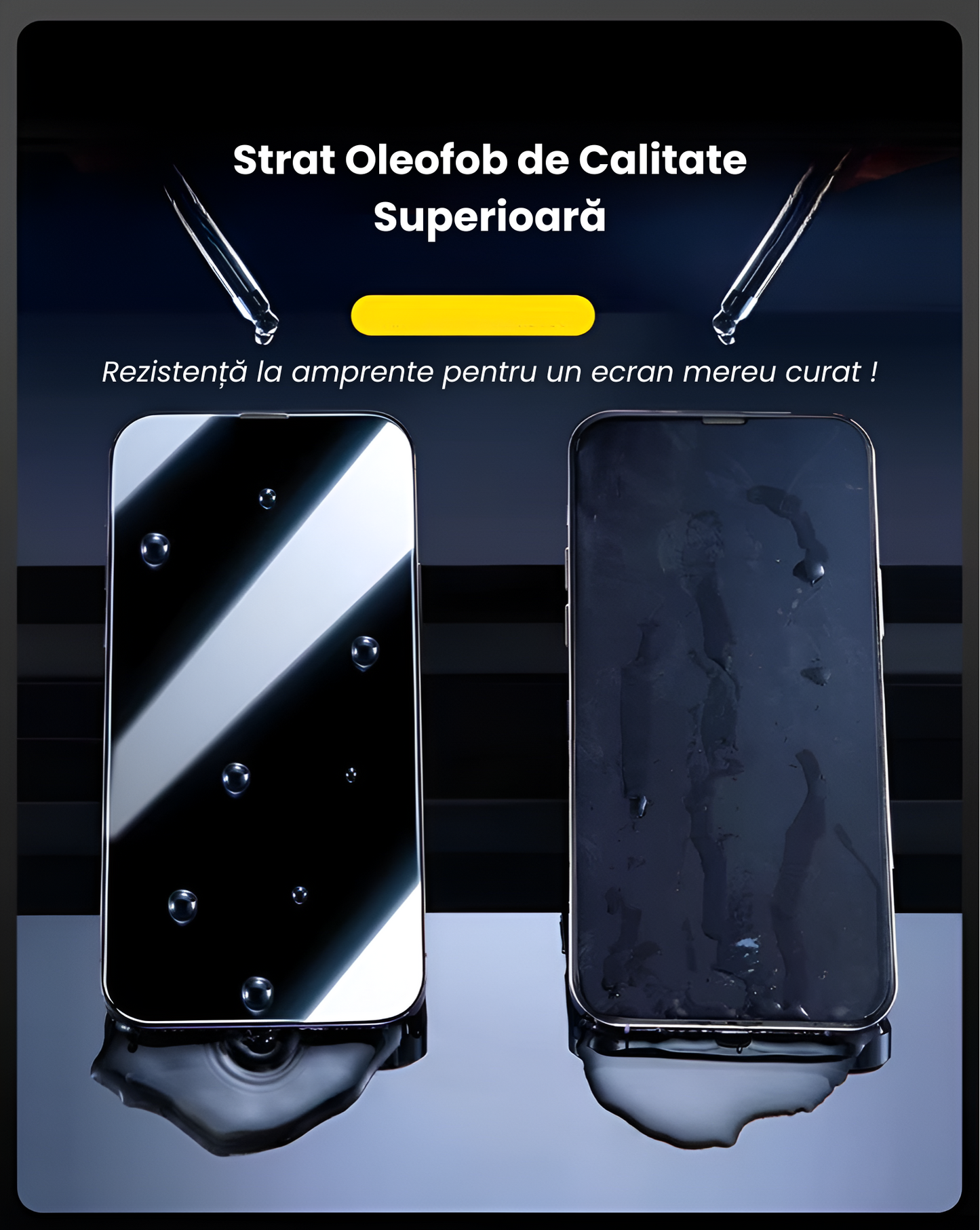 Set 2 x Folie Privacy Glass sau Transparenta Fara Margini Negre Pentru Iphone/Samsung, Sticla Securizata, Ez Fit instalare usoara cu EASYAPP pentru indepartarea prafului, SLSpeed, Anti-zgarieturi, Anti-amprenta, Anti-explozie, Anti-soc